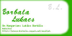 borbala lukacs business card