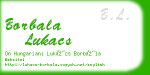 borbala lukacs business card